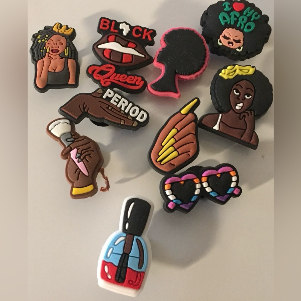Colorful Afrocentric Shoe Charms Set